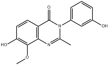 4(3H)-Quinazolinone,  7-hydroxy-3-(3-hydroxyphenyl)-8-methoxy-2-methyl- 구조식 이미지