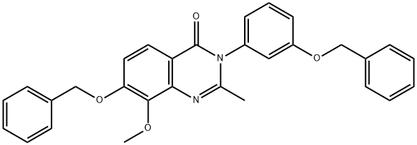 4(3H)-Quinazolinone,  8-methoxy-2-methyl-7-(phenylmethoxy)-3-[3-(phenylmethoxy)phenyl]- Structure