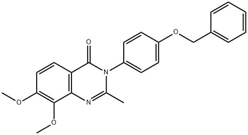 4(3H)-Quinazolinone,  7,8-dimethoxy-2-methyl-3-[4-(phenylmethoxy)phenyl]- 구조식 이미지