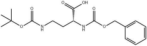 (2R)-4-[[(1,1-Dimethylethoxy)carbonyl]amino]-2-[[(phenylmethoxy)carbonyl]amino]butanoic acid 구조식 이미지
