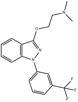 3-[2-(Dimethylamino)ethoxy]-1-[3-(trifluoromethyl)phenyl]-1H-indazole 구조식 이미지