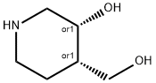 시스-4-(하이드록시메틸)피페리딘-3-올 구조식 이미지