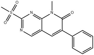 Pyrido[2,3-d]pyrimidin-7(8H)-one,  8-methyl-2-(methylsulfonyl)-6-phenyl- 구조식 이미지
