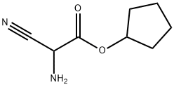 Acetic acid, aminocyano-, cyclopentyl ester (9CI) Structure