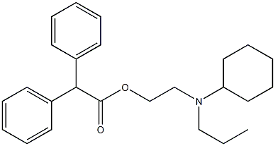 Diphenylacetic acid 2-[(3-cyclohexylpropyl)amino]ethyl ester Structure