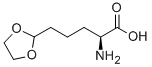 (S)-2-AMINO-5-(1,3-DIOXOLAN-2-YL)-PENTANOIC ACID 구조식 이미지