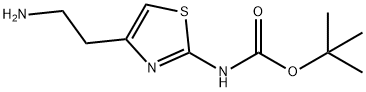 Carbamic  acid,  [4-(2-aminoethyl)-2-thiazolyl]-,  1,1-dimethylethyl  ester  (9CI) Structure