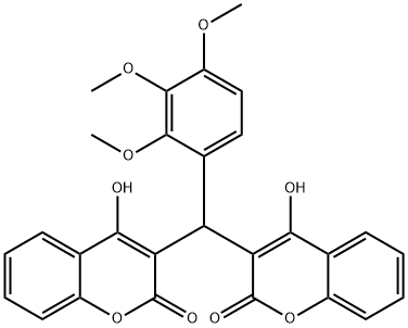 2H-1-BENZOPYRAN-2-ONE, 3,3'-[(2,3,4-TRIMETHOXYPHENYL)METHYLENE]BIS[4-HYDROXY]- Structure