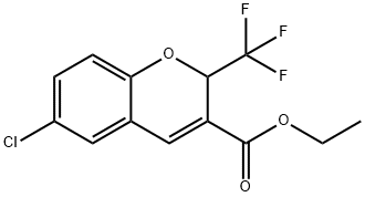 에틸6-클로로-2-(트리플루오로메틸)-2H-크로멘-3-카르복실레이트 구조식 이미지