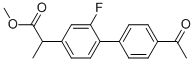 메틸2-(4'-아세틸-2-플루오로-비페닐-4-일)-프로피오네이트 구조식 이미지