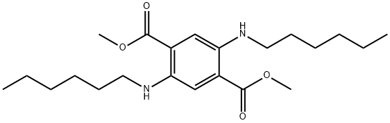 1,4-BENZENEDICARBOXYLIC ACID, 2,5-BIS(HEXYLAMINO)-, DIMETHYL ESTER Structure