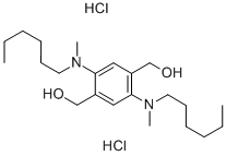 1,4-벤젠다이메타놀,2,5-BIS(헥실메틸아미노)-,이염화물 구조식 이미지