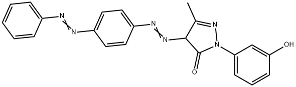 2,4-dihydro-2-(3-hydroxyphenyl)-5-methyl-4-[[4-(phenylazo)phenyl]azo]-3H-pyrazol-3-one Structure