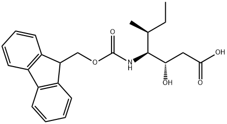 FMOC-(3S,4S,5S)-4-AMINO-3-HYDROXY-5-메틸헵탄산 구조식 이미지