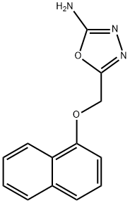 5-[(1-Naphthyloxy)methyl]-1,3,4-oxadiazol-2-amine 구조식 이미지