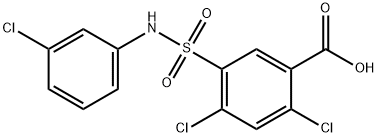 2,4-DICHLORO-5-(3-CHLORO-PHENYLSULFAMOYL)-BENZOIC ACID Structure