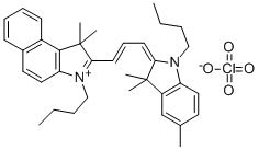 4,5-BENZO-1,1'-DIBUTYL-3,3,3',3',5'-PENTAMETHYLINDACARBOCYANINE PERCHLORATE 구조식 이미지