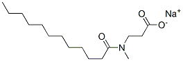 sodium N-methyl-N-(1-oxododecyl)-beta-alaninate Structure