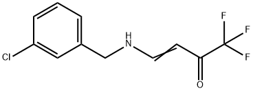 3-CHLORO-N-(3-OXO-4,4,4-TRIFLUORO)BUT-1-ENYLBENZYLAMINE Structure