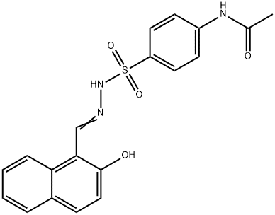 N-[4-[[(2-옥소나프탈렌-1-일리덴)메틸아미노]술파모일]페닐]아세트아미드 구조식 이미지