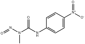 1-Methyl-3-(p-nitrophenyl)-1-nitrosourea Structure