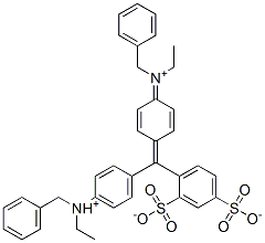 (benzyl)[4-[[4-[(benzyl)ethylammonio]phenyl](2,4-disulphonatophenyl)methylene]cyclohexa-2,5-dien-1-ylidene](ethyl)ammonium 구조식 이미지