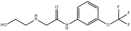 2-(2-HYDROXYETHYLAMINO)-N-(3-(TRIFLUOROMETHOXY)PHENYL)ACETAMIDE Structure