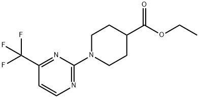 ETHYL 1-[4-(TRIFLUOROMETHYL)PYRIMIDIN-2-YL]PIPERIDINE-4-CARBOXYLATE Structure