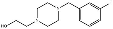 2-[4-(3-FLUOROBENZYL)PIPERAZINO]ETHAN-1-OL 구조식 이미지