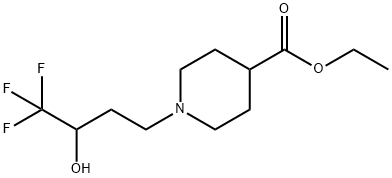 ETHYL 1-(4,4,4-TRIFLUORO-3-HYDROXYBUTYL)PIPERIDINE-4-CARBOXYLATE Structure
