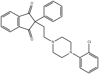 2-[2-[4-(o-Chlorophenyl)-1-piperazinyl]ethyl]-2-phenyl-1,3-indanedione Structure