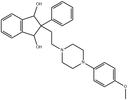 2-[2-[4-(p-Methoxyphenyl)-1-piperazinyl]ethyl]-2-phenyl-1,3-indanediol Structure