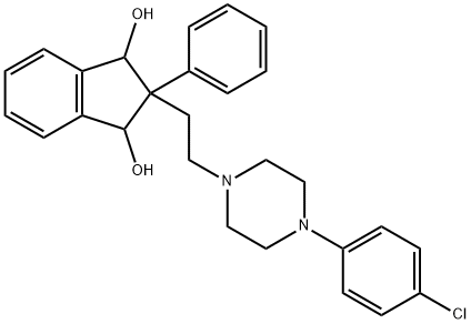 2-[2-[4-(p-Chlorophenyl)-1-piperazinyl]ethyl]-2-phenyl-1,3-indanediol 구조식 이미지