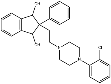 2-[2-[4-(o-Chlorophenyl)-1-piperazinyl]ethyl]-2-phenyl-1,3-indanediol 구조식 이미지