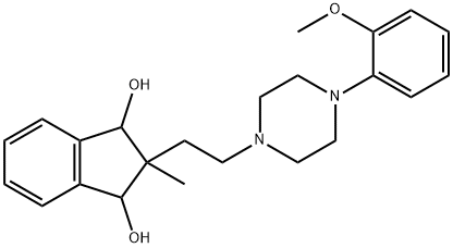 2-[2-[4-(o-Methoxyphenyl)-1-piperazinyl]ethyl]-2-methyl-1,3-indanediol 구조식 이미지