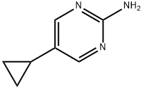 Pyrimidine, 2-amino-5-cyclopropyl- (8CI) 구조식 이미지