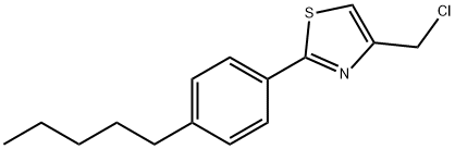 4-(클로로메틸)-2-(4-펜틸페닐)-1,3-티아졸 구조식 이미지