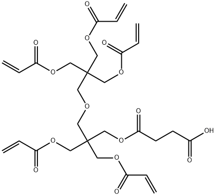 Butanedioic acid, 1-[3-[3-[(1-oxo-2-propen-1-yl)oxy]-2,2-bis[[(1-oxo-2-propen-1-yl)oxy]methyl]propoxy]-2,2-bis[[(1-oxo-2-propen-1-yl)oxy]methyl]propyl] ester Structure