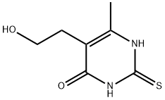 2,3-dihydro-5-(2-hydroxyethyl)-6-methyl-2-thioxo-1H-pyrimidin-4-one 구조식 이미지