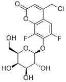 4-클로로메틸-6,8-디플루오롬벨리페릴-베타-D-갈락토피라노사이드 구조식 이미지