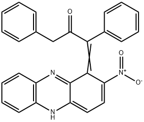 1-[2-Nitrophenazin-1(5H)-ylidene]-1,3-diphenyl-2-propanone 구조식 이미지