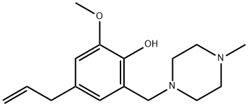 2-methoxy-6-[(4-methylpiperazin-1-yl)methyl]-4-prop-2-enyl-phenol Structure