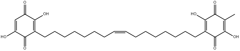 5-Methyl[2,2'-[(8Z)-8-hexadecene-1,16-diyl]bis(3,6-dihydroxy-1,4-benzoquinone)] 구조식 이미지