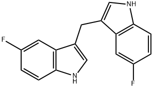 5,5'-difluoro-3,3'-methanediyl-bis-indole Structure