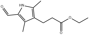 3-(2-ETHOXYCARBONYLETHYL)-2,4-DIMETHYL-5-FORMYLPYRROLE Structure