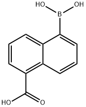 1-Naphthalenecarboxylic acid, 5-boronic acid Structure