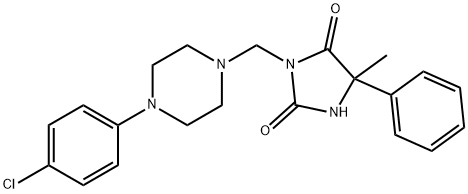 Hydantoin, 3-((4-chlorophenylpiperazinyl)methyl)-5-methyl-5-phenyl- Structure