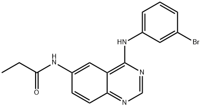 4-[(3-BROMOPHENYL)AMINO]-6-PROPIONYLAMIDOQUINAZOLINE Structure