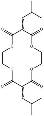 3,10-디이소부틸리덴-1,5,8,12-테트라옥사시클로테트라데칸-2,4,9,11-테트론 구조식 이미지