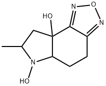 8aH-Pyrrolo[3,2-e]-2,1,3-benzoxadiazol-8a-ol, 4,5,5a,6,7,8-hexahydro-6-hydroxy-7-methyl- (9CI) 구조식 이미지